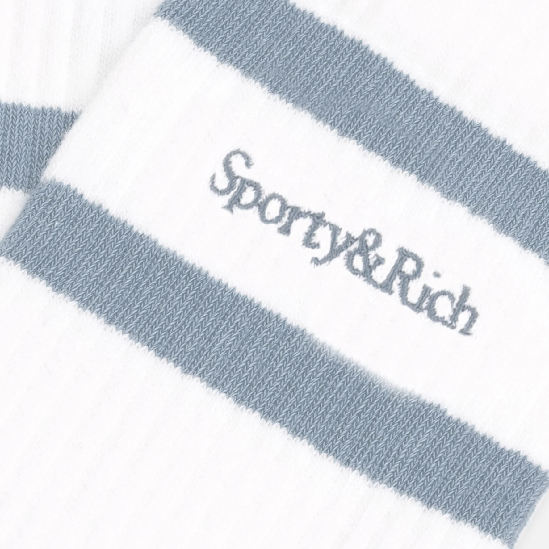 Sporty & Rich - Serif Logo Socks - Asaya Blue - Image 3